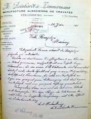Document d'archive: courrier commercial de la Manufacture de cravates (28.6.1922)